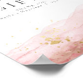 JULIEN Blush Waterverf Gold Kaarten en cadeaubonne Poster (Hoek)