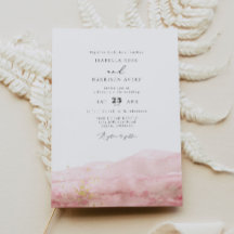 JULIEN | Blush Waterverf Smudge Gold Wedding