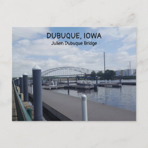 Julien Dubuque Bridge in het Briefkaart van Iowa