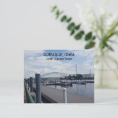 Julien Dubuque Bridge in het Briefkaart van Iowa (Staand voorkant)