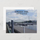Julien Dubuque Bridge in het Briefkaart van Iowa (Voorkant / Achterkant)