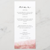 JULIEN Dusty Roos Blush Pink Waterverf Gold Fleck Menu (Voorkant)