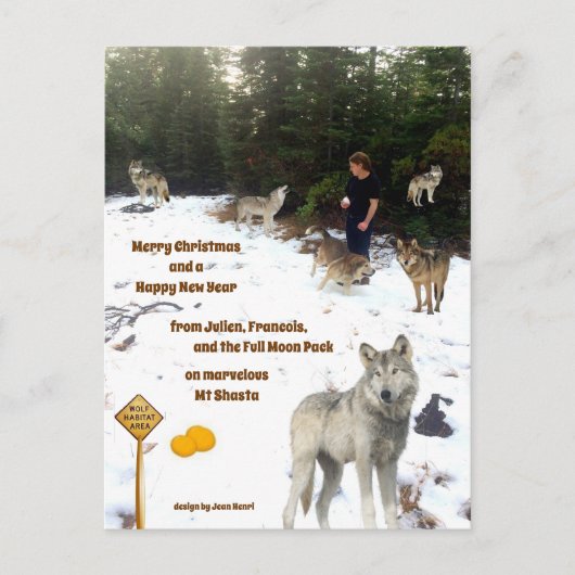 Julien, Francois en het Full Moon Pack Briefkaart (Voorkant)