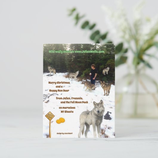 Julien, Francois en het Full Moon Pack Briefkaart (Staand voorkant)