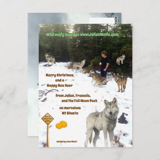 Julien, Francois en het Full Moon Pack Briefkaart (Voorkant / Achterkant)