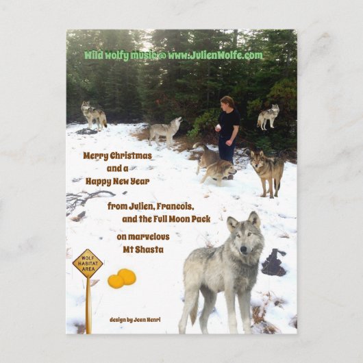 Julien, Francois en het Full Moon Pack Briefkaart (Voorkant)