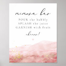 JULIEN Stof Roze Blush Waterverf Mimosa Bar Bord