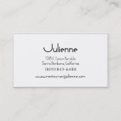 Julienne Visitekaartje (Achterkant)