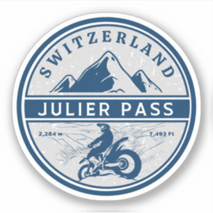 Julier pass swiss-alps motortournee sticker