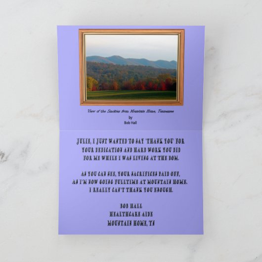 Julie's Hartelijk dank Bedankkaart (Binnen)