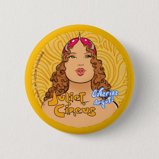 Juliet Circus - Catarina Arguti Ronde Button 5,7 Cm (Voorkant)