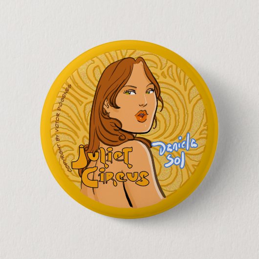 Juliet Circus - Daniela Sol Ronde Button 5,7 Cm (Voorkant)