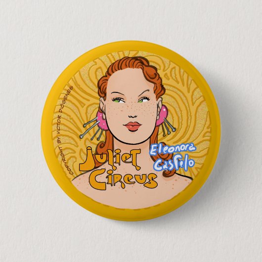 Juliet Circus - Eleonora Castelo Ronde Button 5,7 Cm (Voorkant)