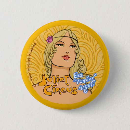 Juliet Circus - Eva Van Eve Arguti Ronde Button 5,7 Cm (Voorkant)