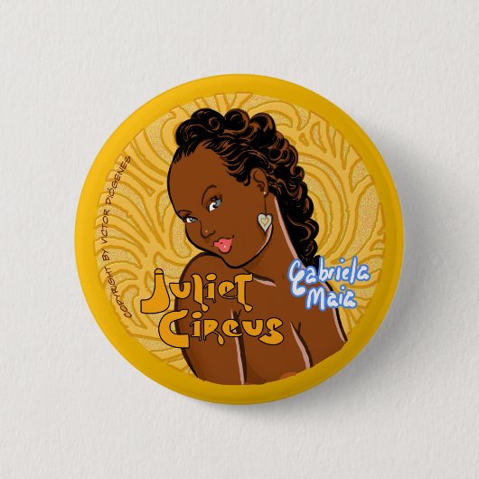 Juliet Circus - Gabriela Maia Ronde Button 5,7 Cm (Voorkant)
