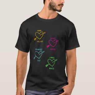 Juliet & Graffiti Love Hearts Musical Theatre Muzi T-shirt