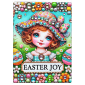 JULIET ~ HAPPY EASTER ~  Girl Eggs ~ Klembord (Achterkant)