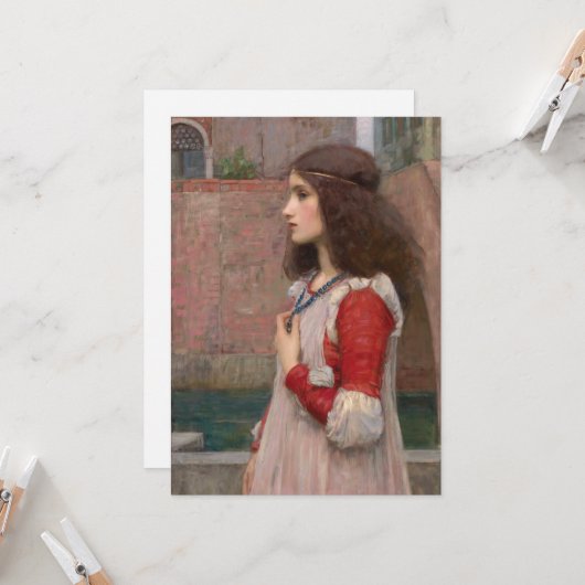 Juliet | John William Waterhouse Kaart (Voorkant / Achterkant in situ)