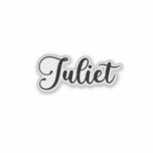 Juliet Naam - Handgeschreven kalligrafie Sticker (Voorkant)