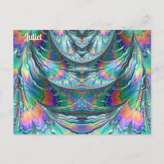 JULIET ~ Oozing Pastels ~ 3D Fractal Design ~ Briefkaart (Voorkant)