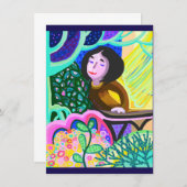 Juliet op een romantische verjaardagskaart voor ba (Voorkant / Achterkant)