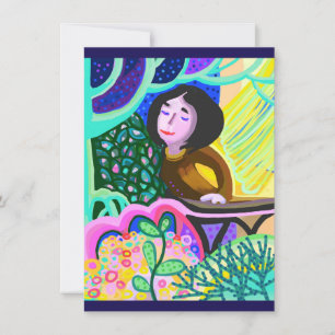 Juliet op een romantische verjaardagskaart voor ba