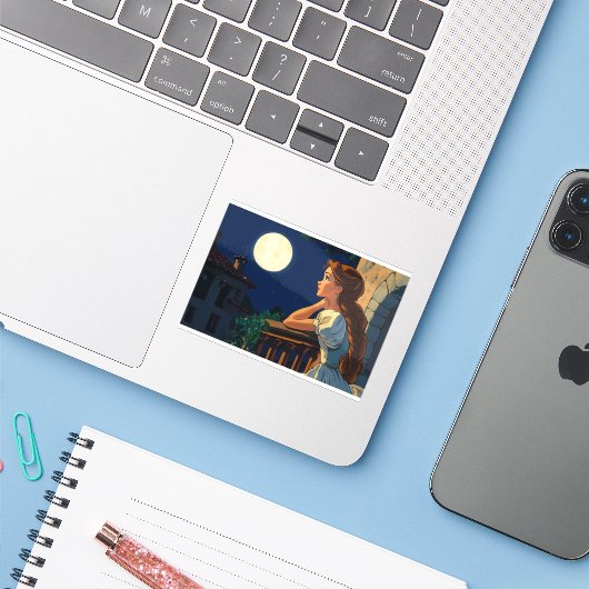 Juliet Sticker (Laptop met iPhone)