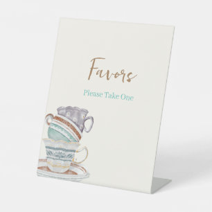 JULIET Tea Set Party Vrijgezellenfeest Favor Sign Reclamebord Met Voetstuk