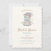 JULIET Tea Set Party Vrijgezellenfeest Kaart (Voorkant)