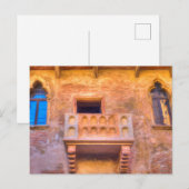 Juliet's Balcony Verona Art Briefkaart (Voorkant / Achterkant)
