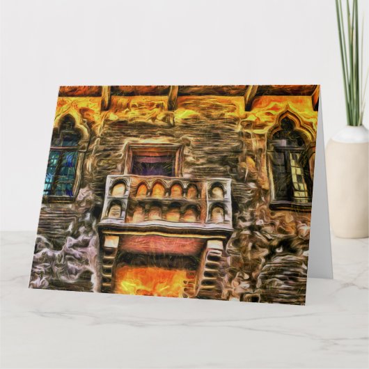 Juliet's Balcony Verona Van Gogh Kaart (Voorkant)