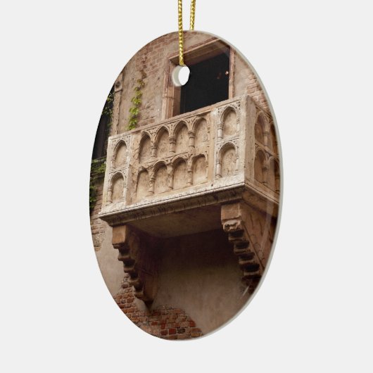 Juliet's Balcony; Waar is Romeo? Keramisch Ornament (Links)