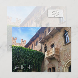 Juliet's Balkon in Verona Italië Reis Souvenir Briefkaart