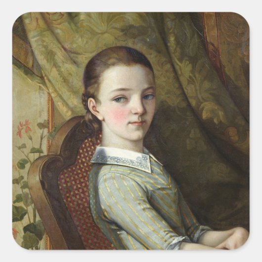 Juliette Courbet 1844 Vierkante Sticker (Voorkant)