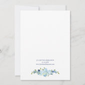 Juliette Elegant Dusty Blue Floral Wedding Kaart (Achterkant)