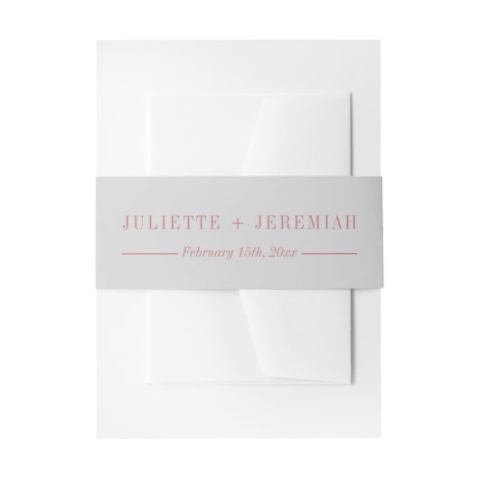 Juliette | Gecurreerde kleuren | Bruiloft Uitnodigingen Wikkel (Voorkant Voorbeeld)