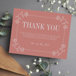 Juliette | Gecurreerde kleuren | Trouwbedankkaart Bedankkaart