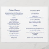 Juliette katholieke Wedding Ceremony Mass Program (Achterkant)