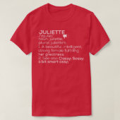 Juliette Naam Juliette Definitie Juliette Vrouw T-shirt (Design voorkant)