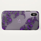 Juliette Paarse Monogram Case-Mate iPhone Case (Achterkant (horizontaal))