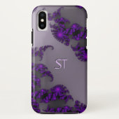 Juliette Paarse Monogram Case-Mate iPhone Case (Achterkant)