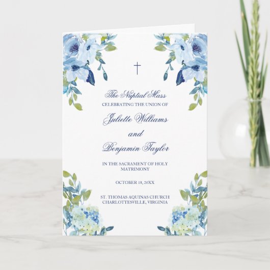 Juliette rooms-katholieke bruiloft met massa programma (Voorkant)