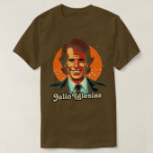 Julio Iglesias Retro stijl Fan ontwerp T-shirt (Design voorkant)