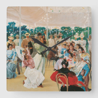 Julio Romero de Torres - The Cordoba Fair Vierkante Klok