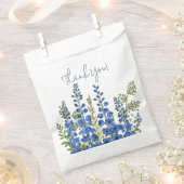 Juli's Blauwe Delphinium Bloemen Bedankt Bedankzakje (Geknipt)