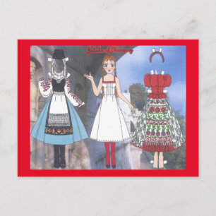 Juliska of Hungary Paper Doll Briefkaart