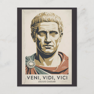 Julius Caesar citaat Romeinse Rijk illustratie Briefkaart