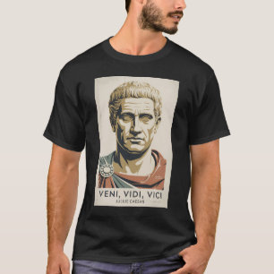 Julius Caesar citaat Romeinse Rijk illustratie T-shirt