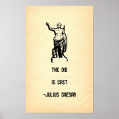 Julius Caesar citeert de Die is gegoten Poster (Voorkant)