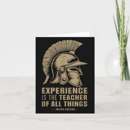 Julius Caesar citeert Romeinse helm ervaring is de Kaart (Voorkant)